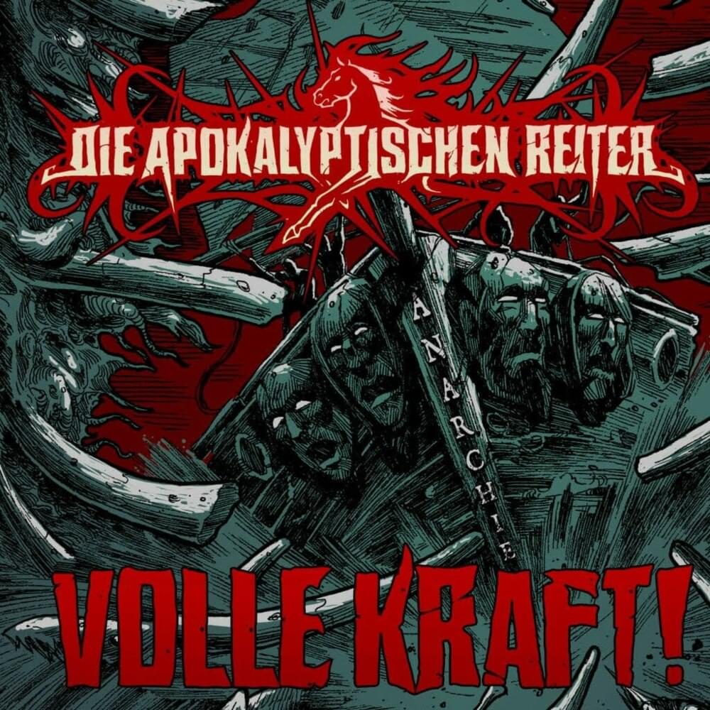 Album cover art for "Volle Kraft" by Die Apokalyptischen Reiter