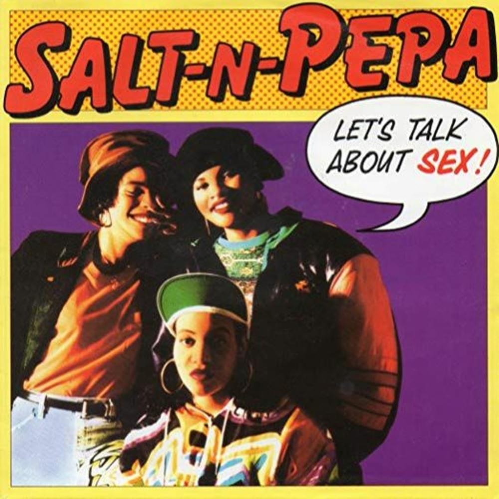 Album cover art for "Let’s Talk About Sex" by Salt-N-Pepa