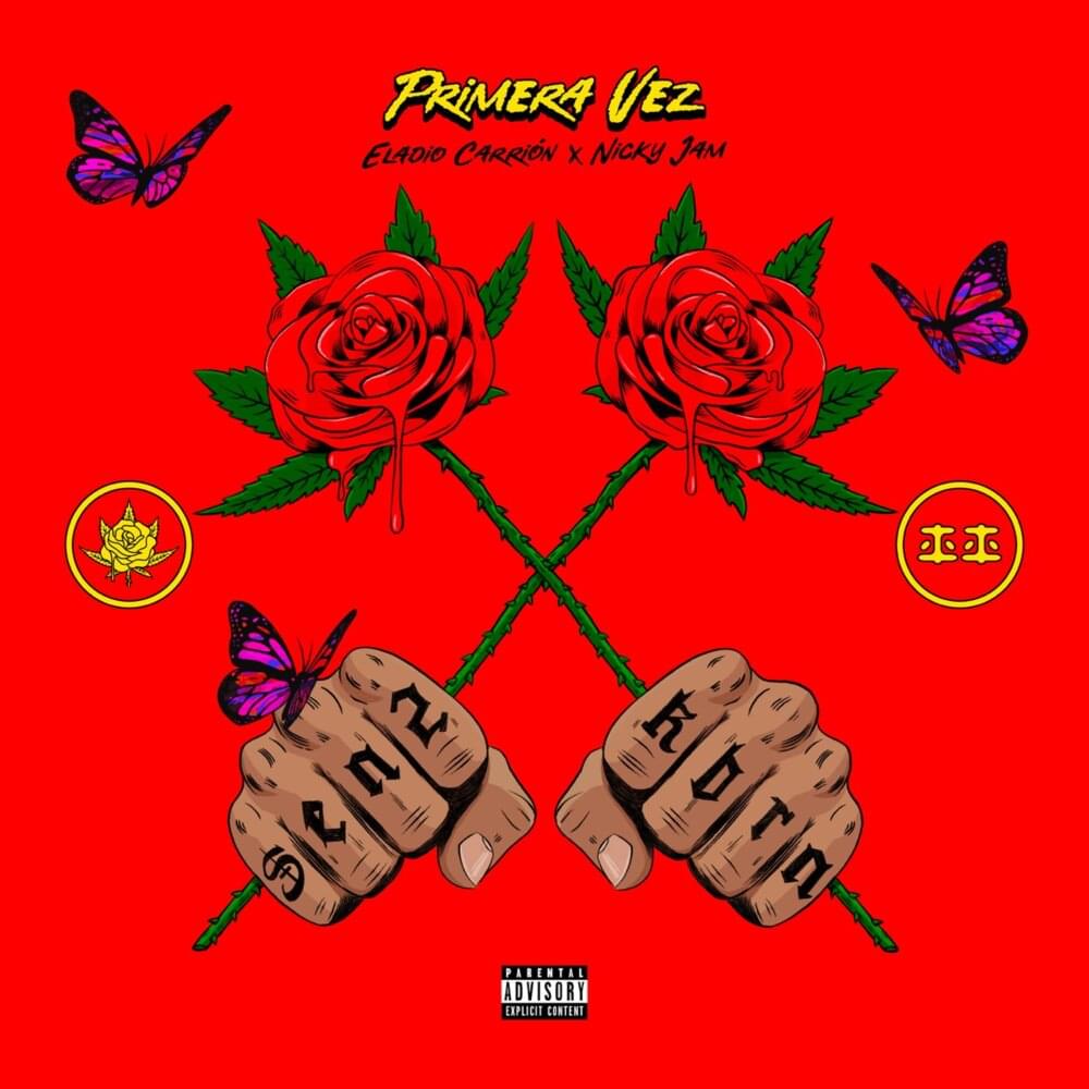 Album cover art for "Primera Vez" by Eladio Carrión