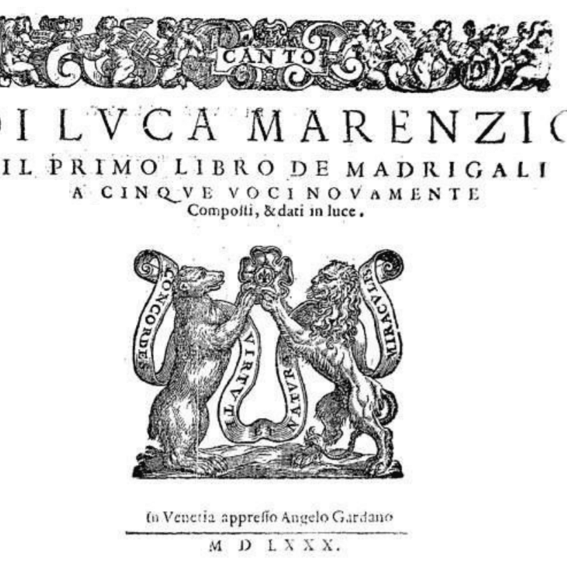 Album cover art for "Spuntavan gi�" by Luca Marenzio