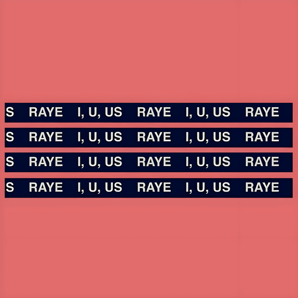 Album cover art for "I, U, Us" by RAYE