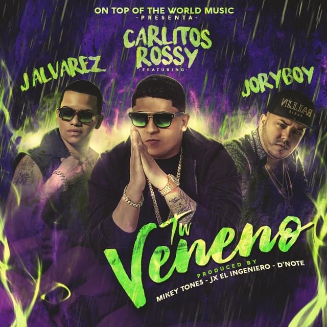 Album cover art for "Tu Veneno" by J Álvarez & Jory Boy