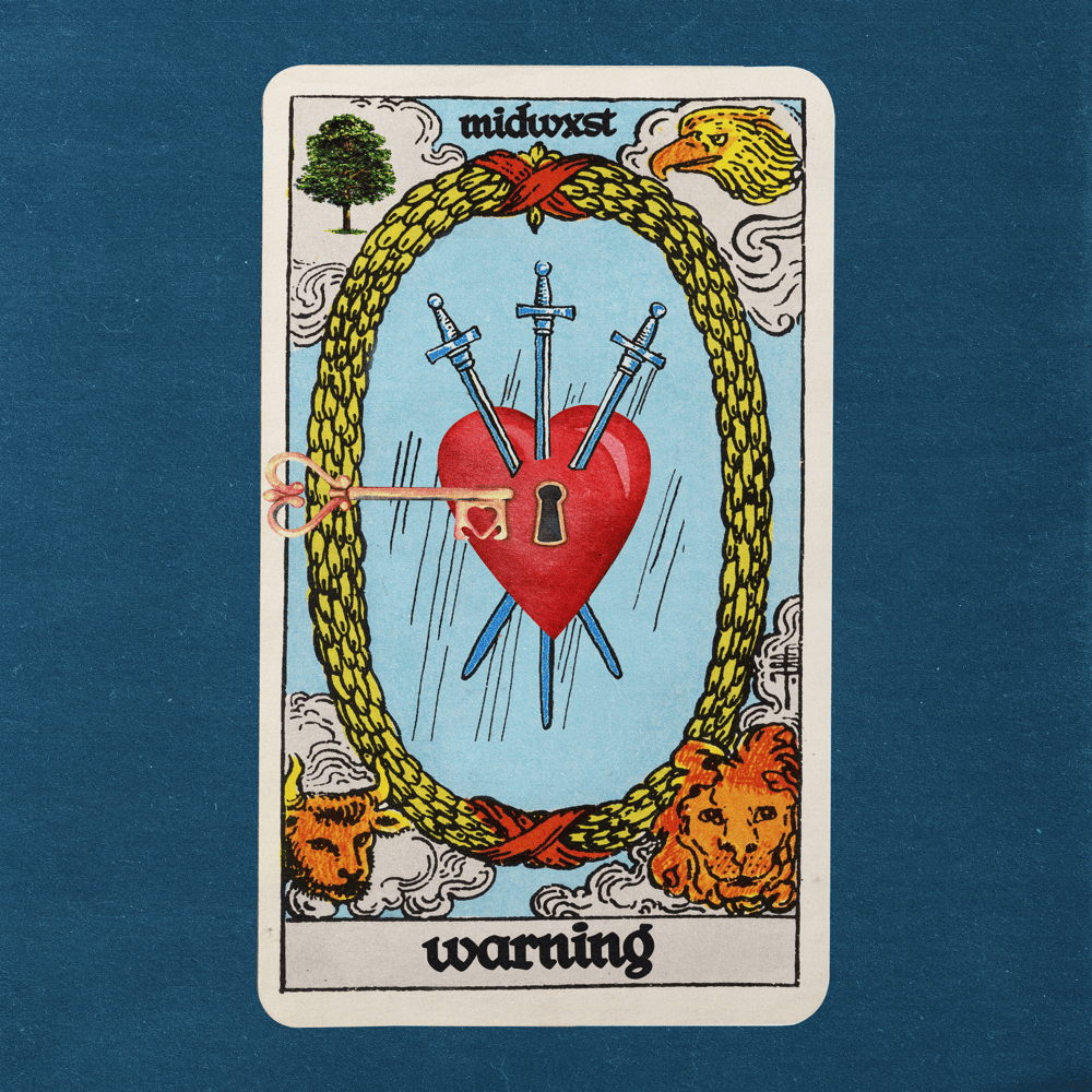 Album cover art for "warning" by midwxst