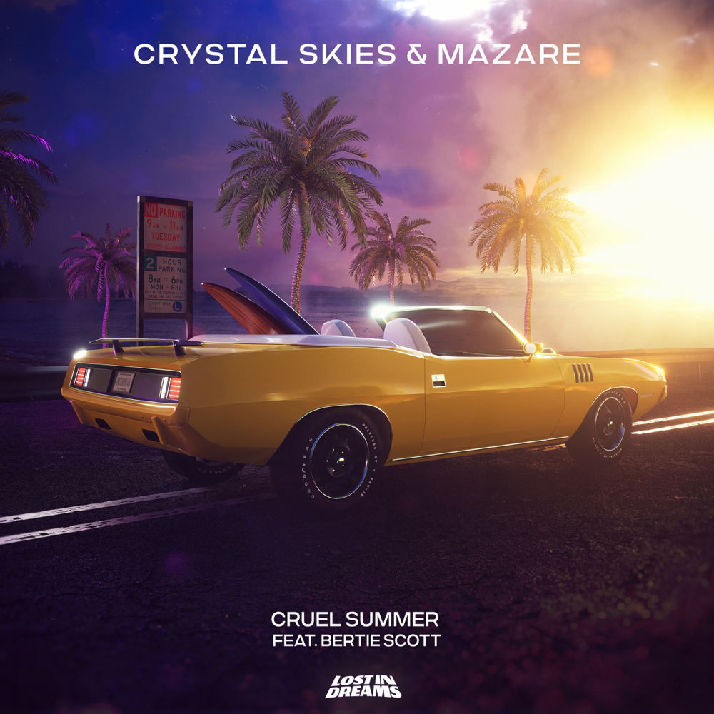 Album cover art for "Cruel Summer" by Crystal Skies & Bertie Scott