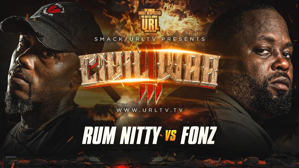 Album cover art for "Rum Nitty vs. Fonz" by URLtv & Rum Nitty & Fonz (Battle Rapper)