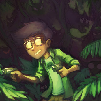 Album cover art for "Emerald Terror" by Elisa “Moony” McCabe