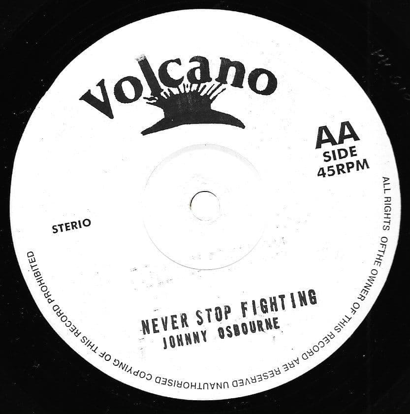 Album cover art for "Never Stop Fighting" by Johnny Osbourne