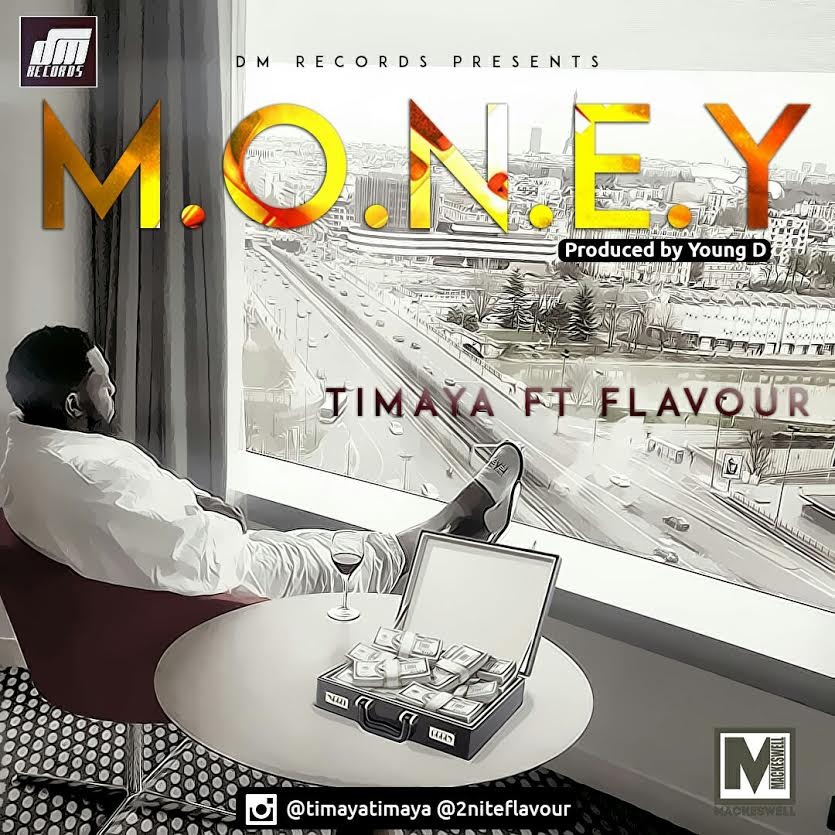 Album cover art for "M.O.N.E.Y" by Timaya & Flavour