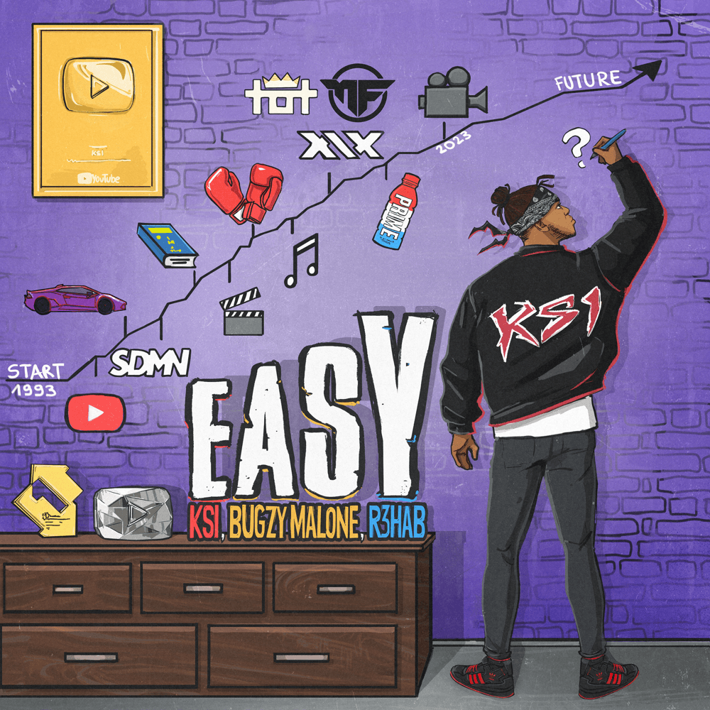 Album cover art for "Easy" by KSI