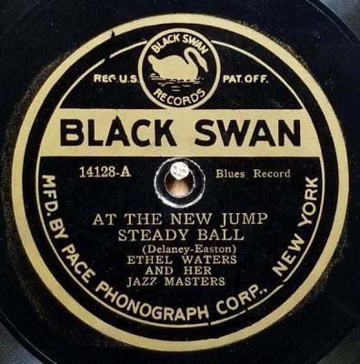 Album cover art for "At the New Jump Steady Ball (Black Swan 14128)" by Ethel Waters