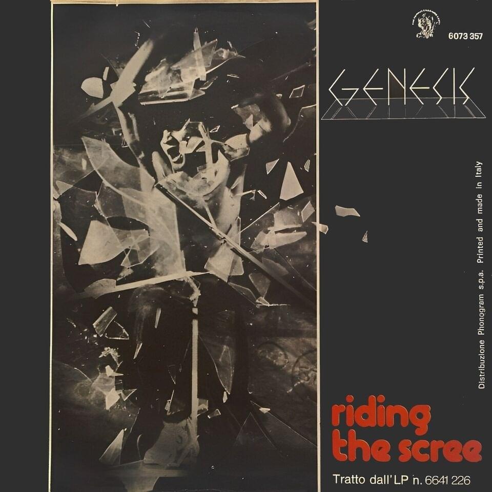 Album cover art for "Riding the Scree" by Genesis