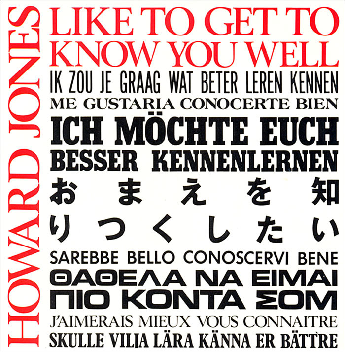 Like to Get to Know You Well by Howard Jones