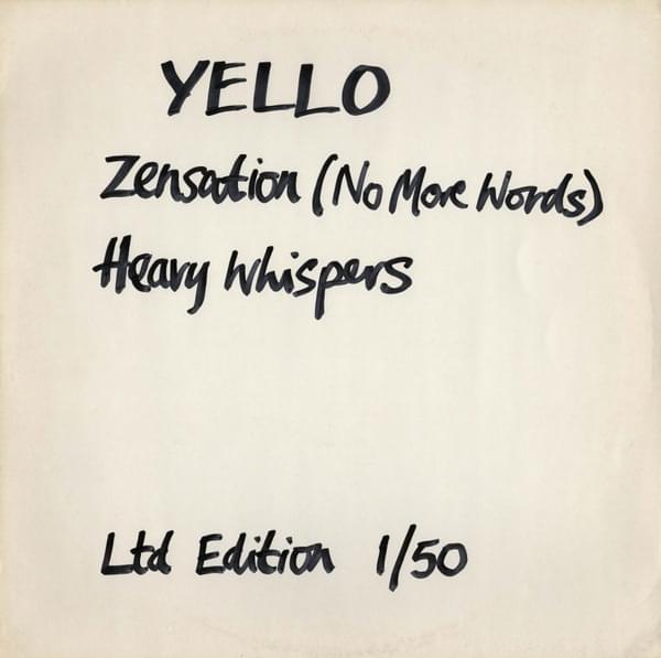 Album cover art for "No More Words" by Yello