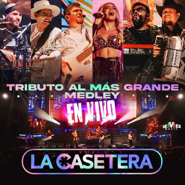 Album cover art for "Tributo Al Más Grande: Que No Quede Huella / Amigo Bronco / Sergio El Bailador (En Vivo)" by La Casetera