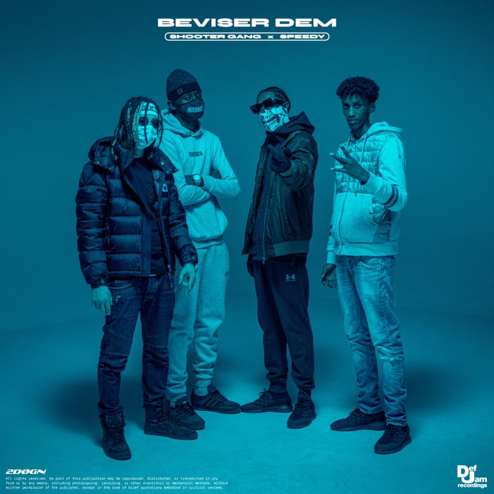Album cover art for "Beviser Dem" by Shooter Gang & Speedy