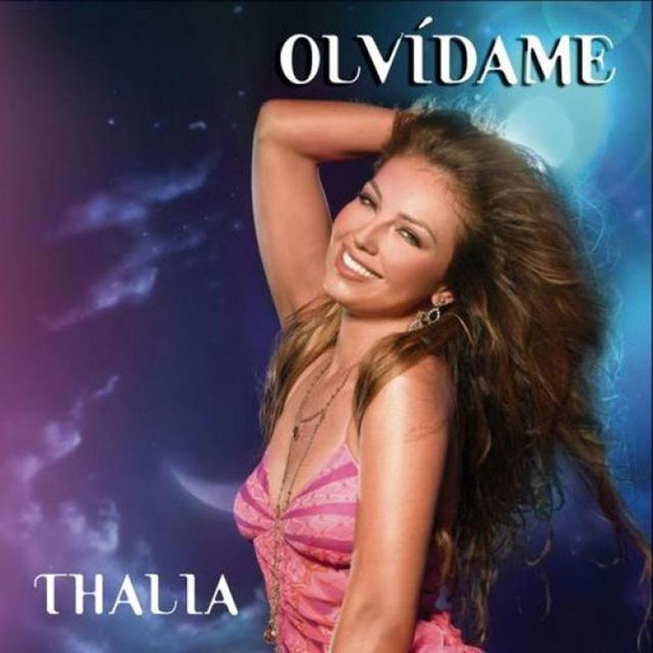 Album cover art for "Olvídame" by Thalía