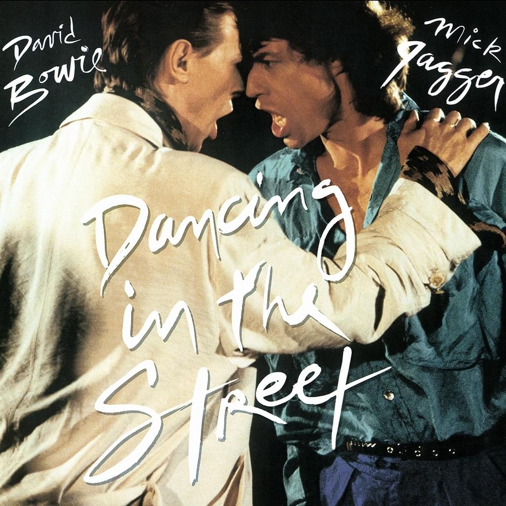 Album cover art for "Dancing in the Street" by David Bowie