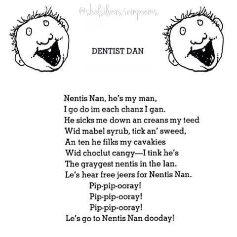 Album cover art for "Dentist Dan" by Shel Silverstein