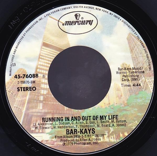 Album cover art for "Running In And Out Of My Life" by Bar-Kays