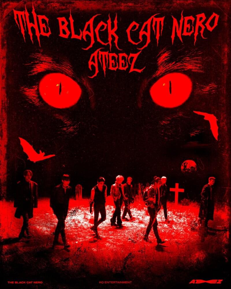 Album cover art for "THE BLACK CAT NERO (검은 고양이)" by ATEEZ