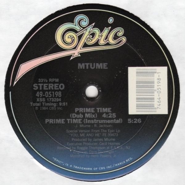 Album cover art for "Prime Time (Dub Mix)" by Mtume