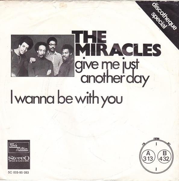 Album cover art for "Give Me Just Another Day" by The Miracles