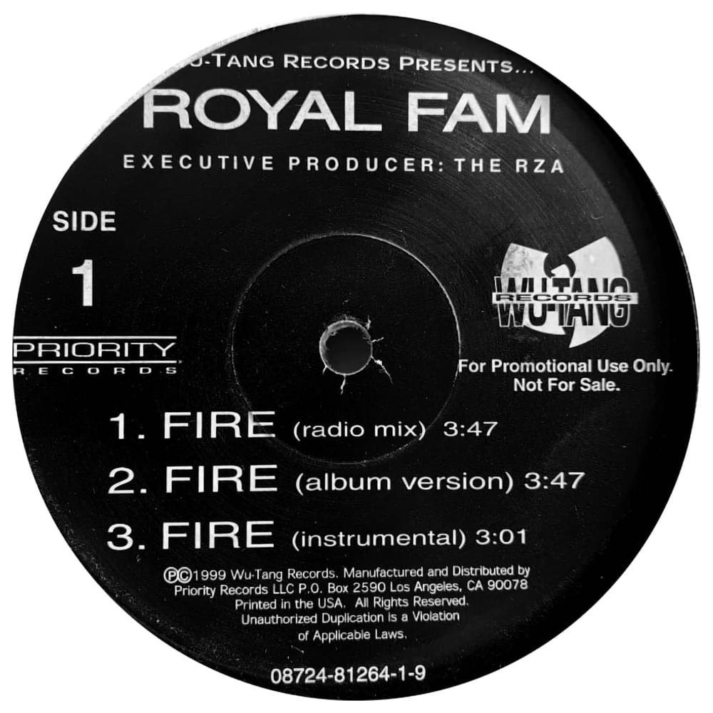 Album cover art for "Fire" by Royal Fam & Makeba Mooncycle