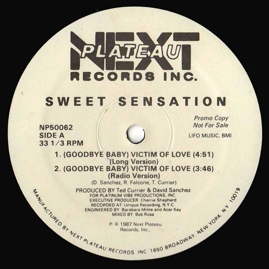 Album cover art for "Victim of Love" by Sweet Sensation