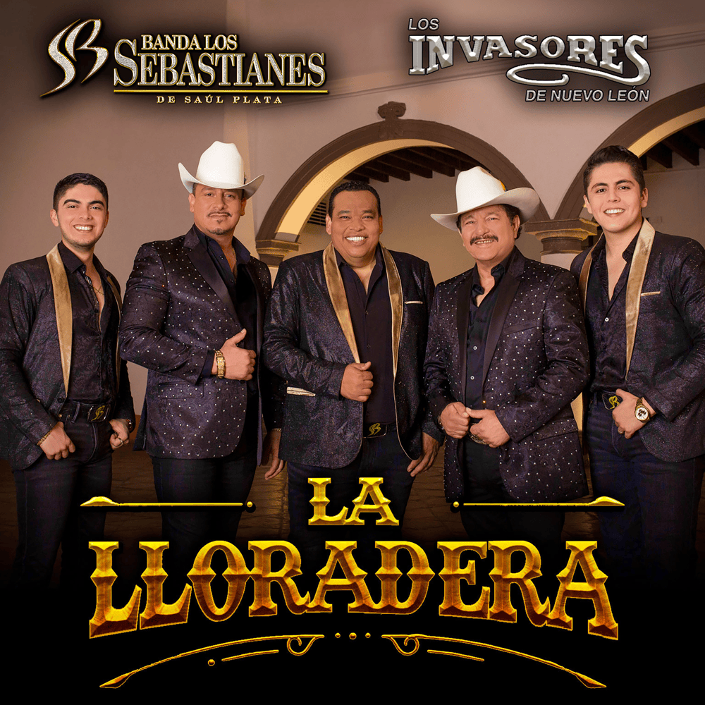 Album cover art for "La Lloradera" by Banda Los Sebastianes De Saúl Plata