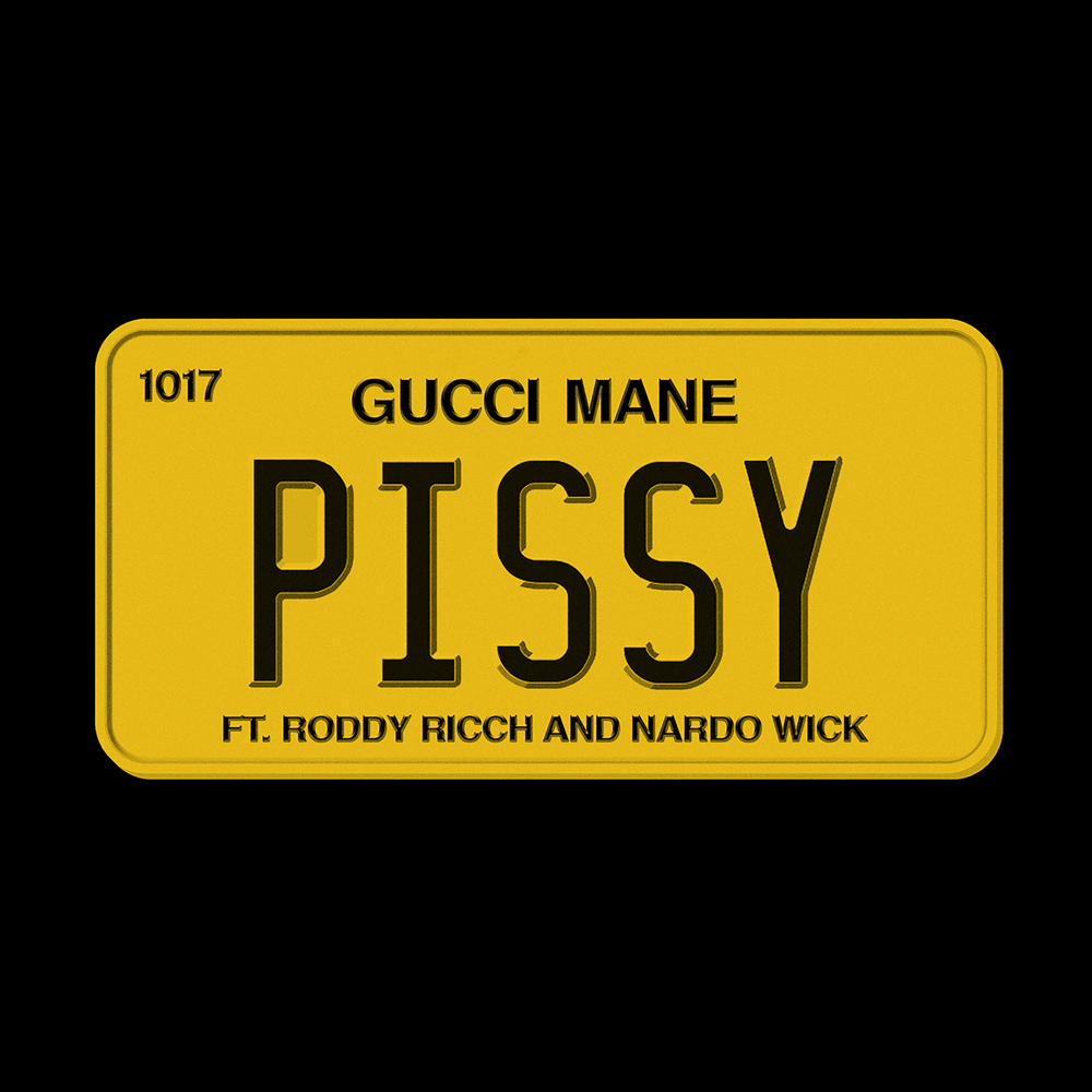 Album cover art for "Pissy" by Gucci Mane & Roddy Ricch & Nardo Wick
