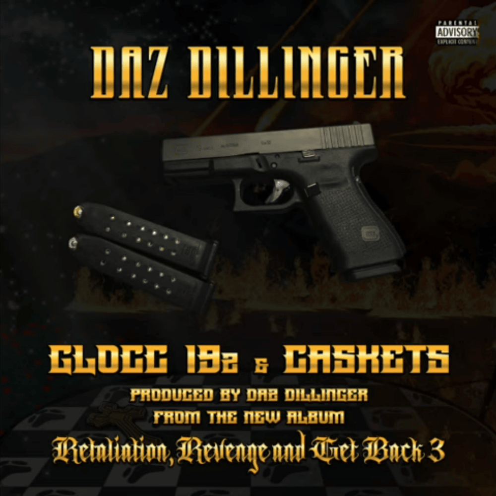 Album cover art for "GLOCC 19z & CASKETS" by Daz Dillinger