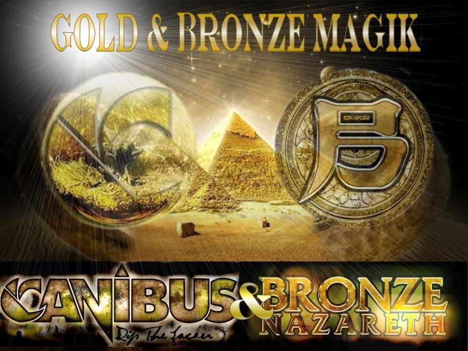 Album cover art for "Gold & Bronze Magik" by Canibus & Copywrite & Bronze Nazareth