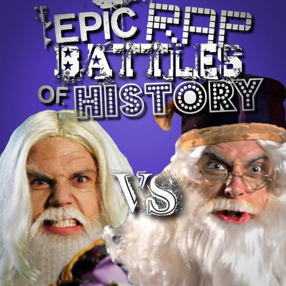 Album cover art for "Gandalf vs Dumbledore" by Epic Rap Battles of History & Nice Peter & EpicLLOYD