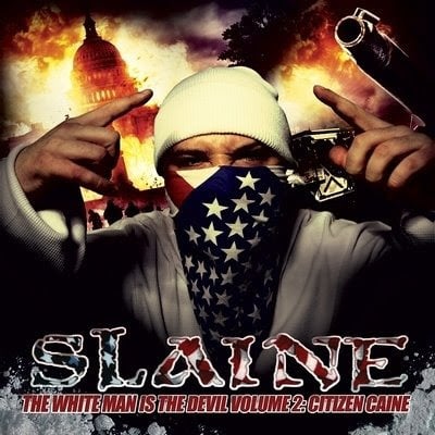 Album cover art for "Slip The Clip In" by Slaine & Diego (Crime Rime)