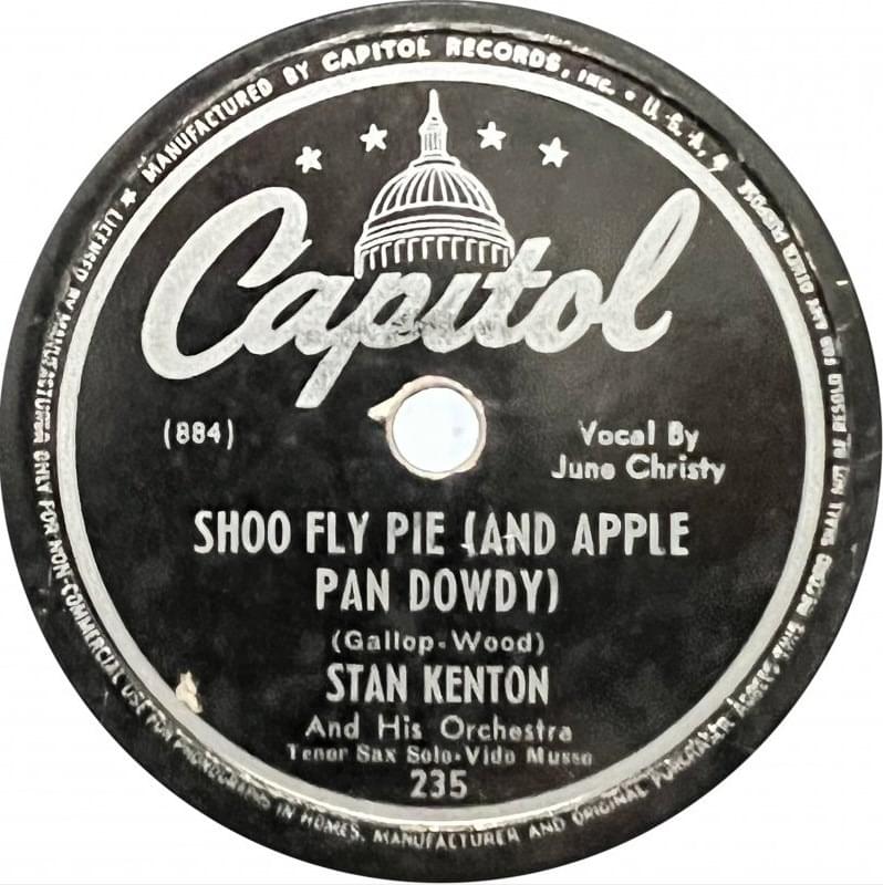 Album cover art for "Shoo Fly Pie and Apple Pan Dowdy" by Stan Kenton & June Christy