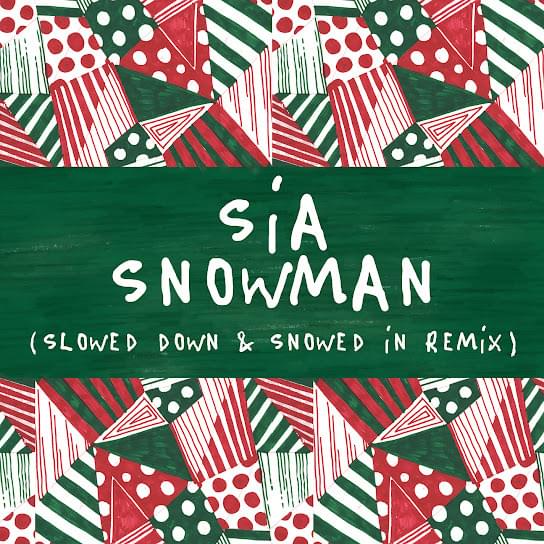 Album cover art for "Snowman (Slowed Down & Snowed In Remix)" by Sia