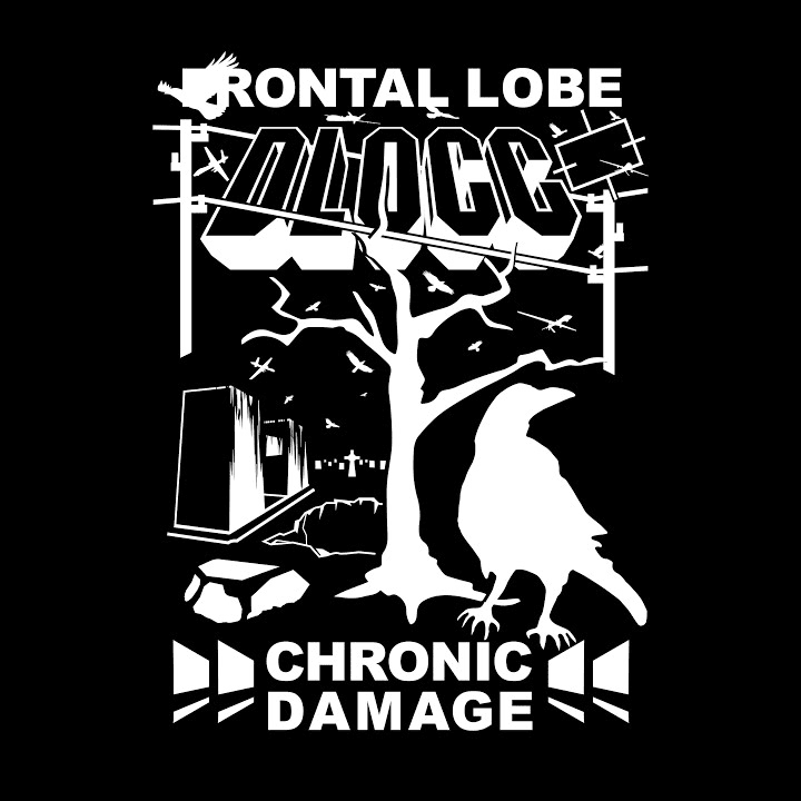 Album cover art for "frontal lobe chronic damage" by HEWRA