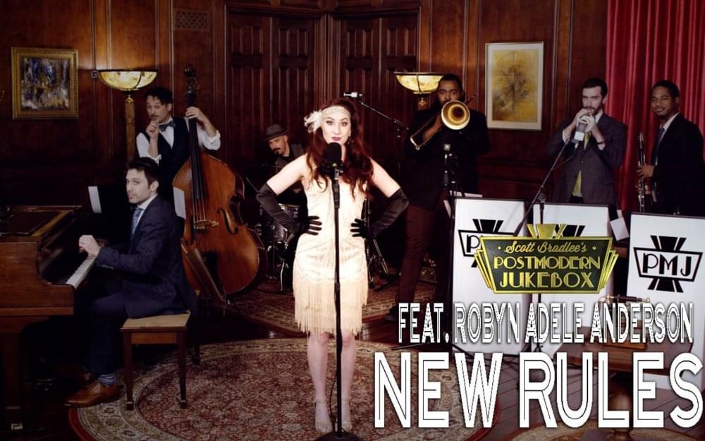 Album cover art for "New Rules" by Scott Bradlee’s Postmodern Jukebox & Robyn Adele Anderson