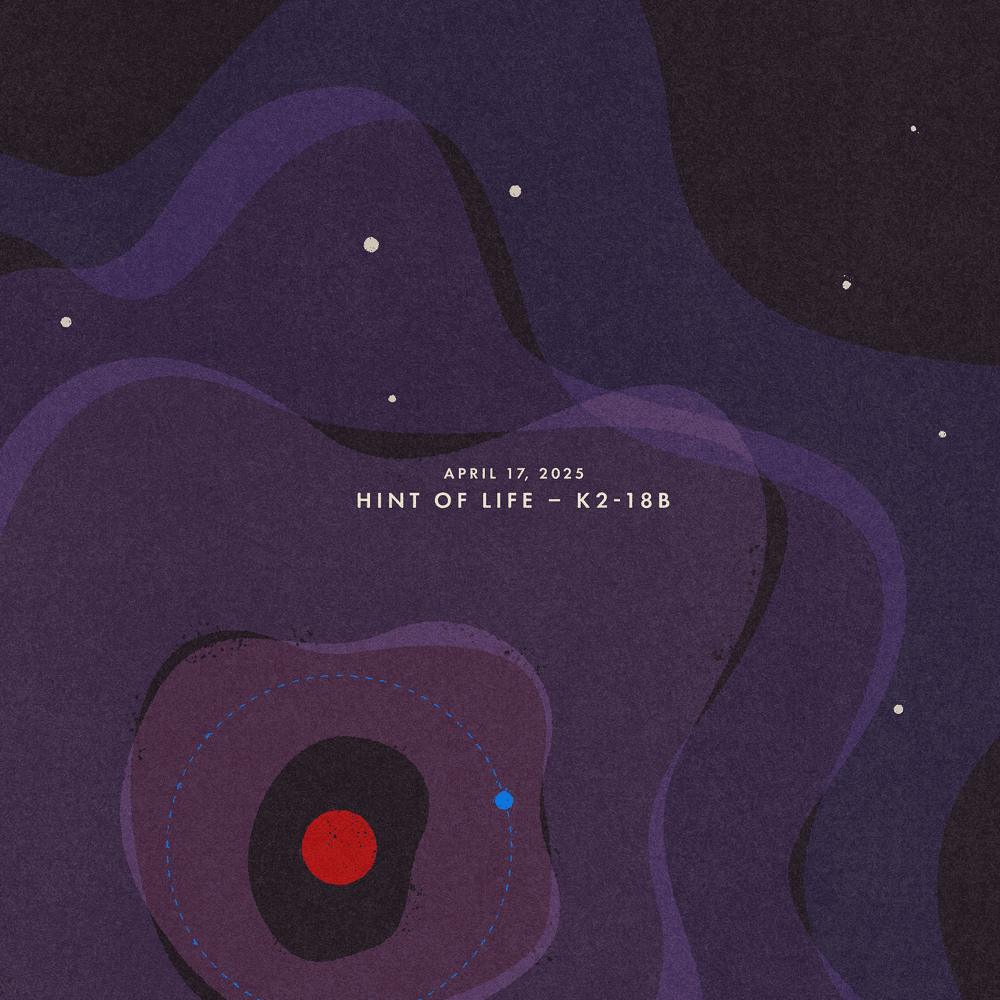 Album cover art for "April 17, 2025: Hint of Life - K2-18b" by Sleeping At Last