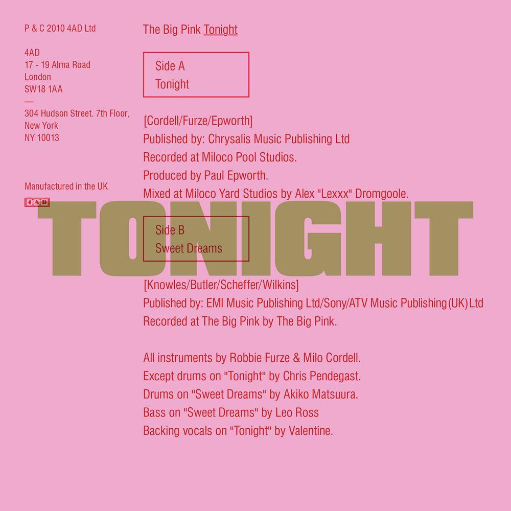 Sweet Dreams by The Big Pink