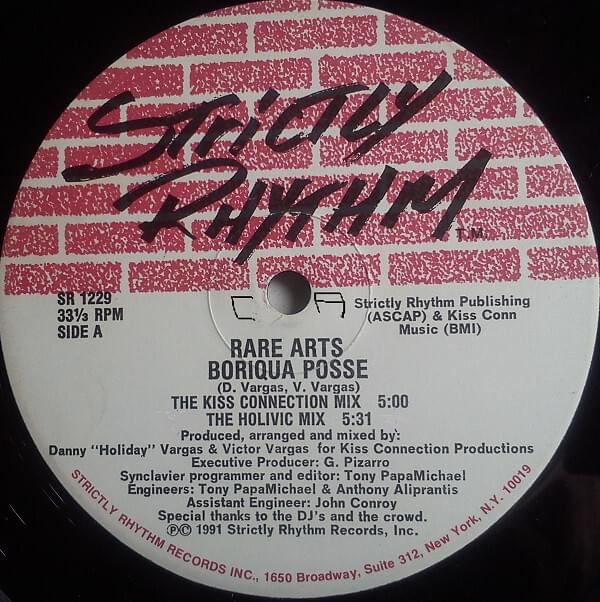 Album cover art for "Boriqua Posse (The Kiss Connection Mix)" by Rare Arts