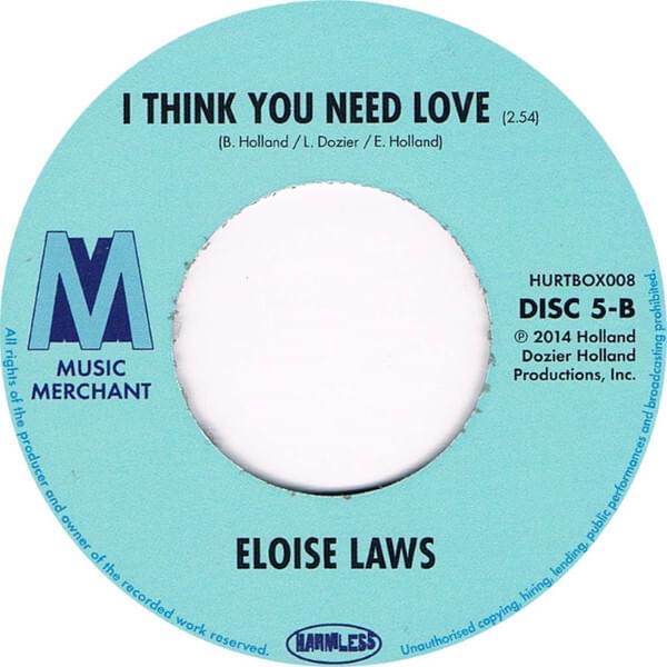 Album cover art for "I Think You Need Love" by Eloise Laws