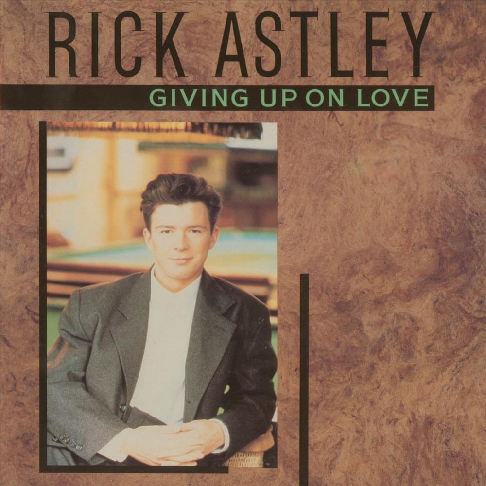 Album cover art for "Giving Up on Love (12" Pop Extended)" by Rick Astley