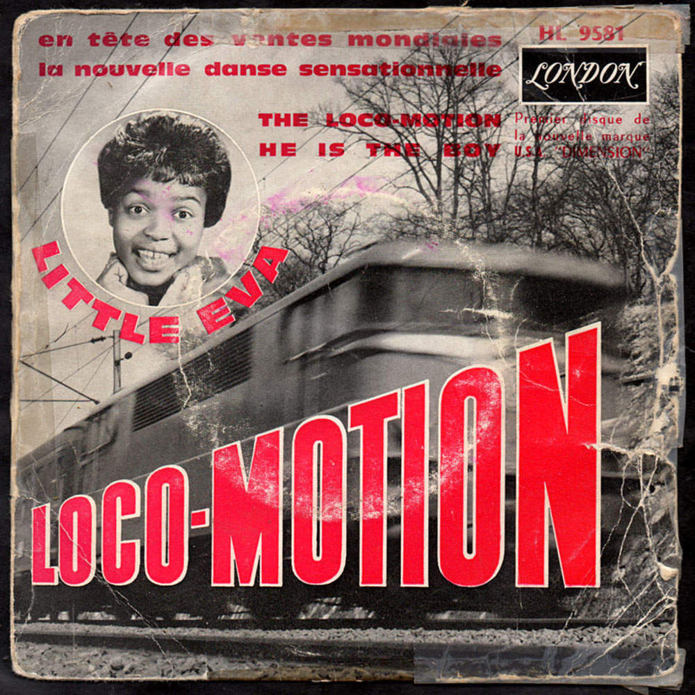Album cover art for "The Locomotion" by Little Eva