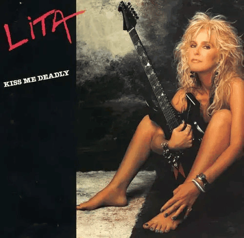 Album cover art for "Kiss Me Deadly" by Lita Ford