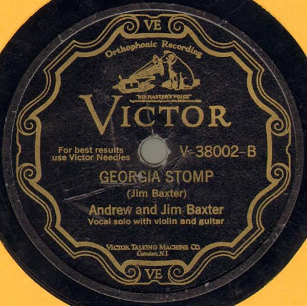 Album cover art for "Georgia Stomp" by Andrew and Jim Baxter