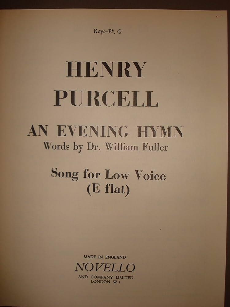 Album cover art for "An Evening Hymn" by Henry Purcell