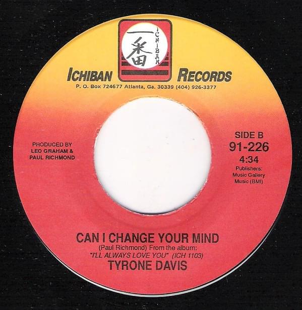 Album cover art for "Can I Change Your Mind" by Tyrone Davis