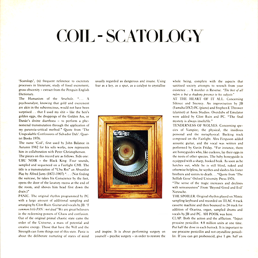 Album cover art for "At the Heart of It All" by Coil