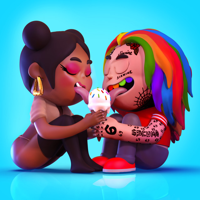 Album cover art for "FEFE" by 6ix9ine & Murda Beatz & Nicki Minaj